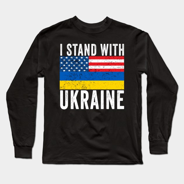 I Stand With Ukraine Long Sleeve T-Shirt by UniqueBoutiqueTheArt